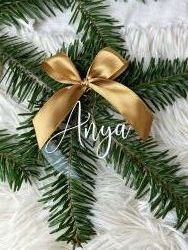   Karcsonyi plexi dsz sima arany szalaggal